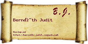 Bernáth Judit névjegykártya