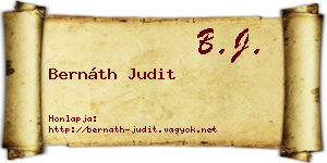 Bernáth Judit névjegykártya